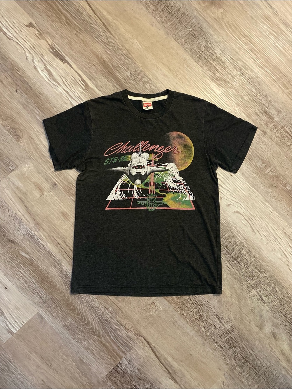 Retro Inspired 1980s NASA Challenger STS-8 space exploration graphic t-shirt S